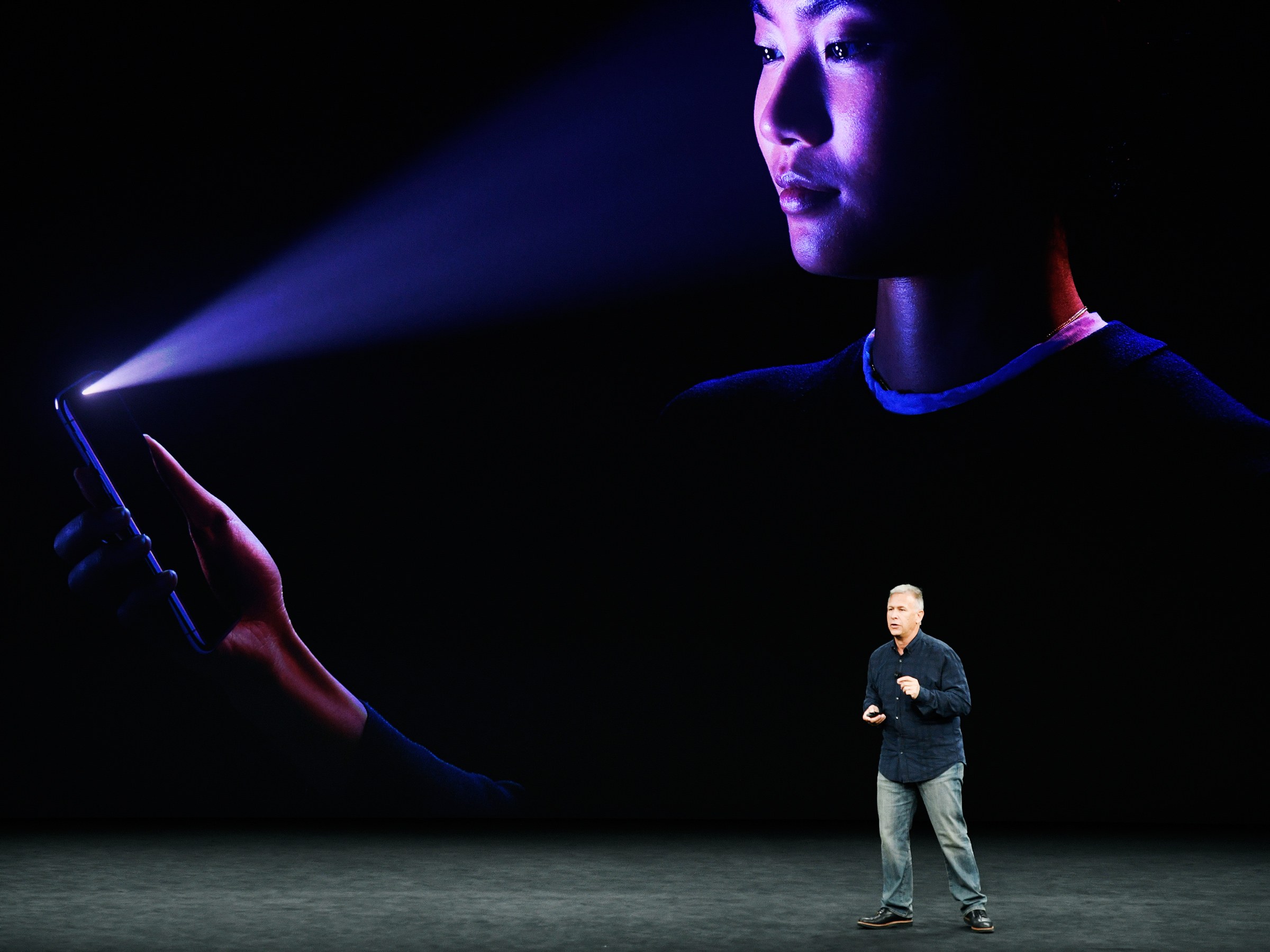 Présentation de FaceID pendant l’Apple Keynote de Septembre 2017.